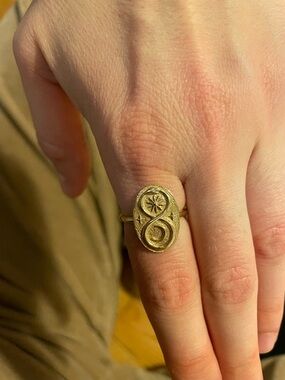 Gold Celestial Motif Ring - Women Jewelry